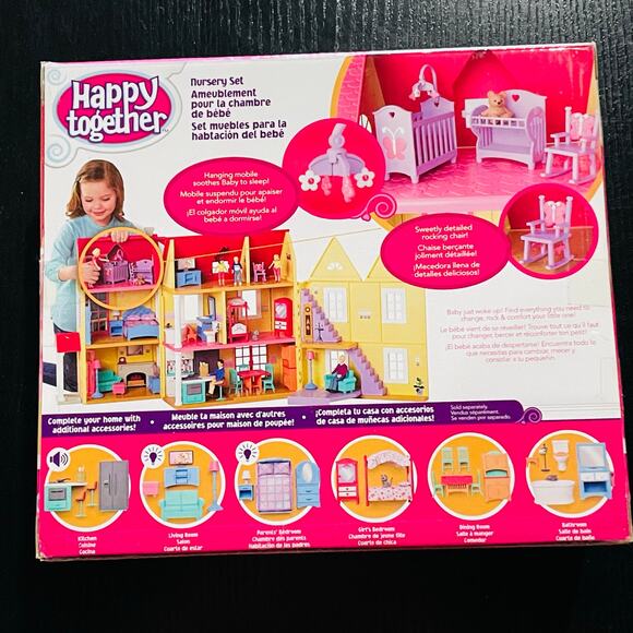 Toys R Us Happy Together Dollhouse Furniture- Nursery Set- NEW - Picture 2 of 3